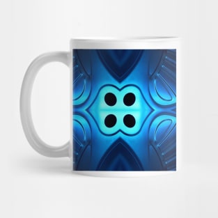 stainless steel sinks in futuristic patterns gunmetal blue TWO Mug